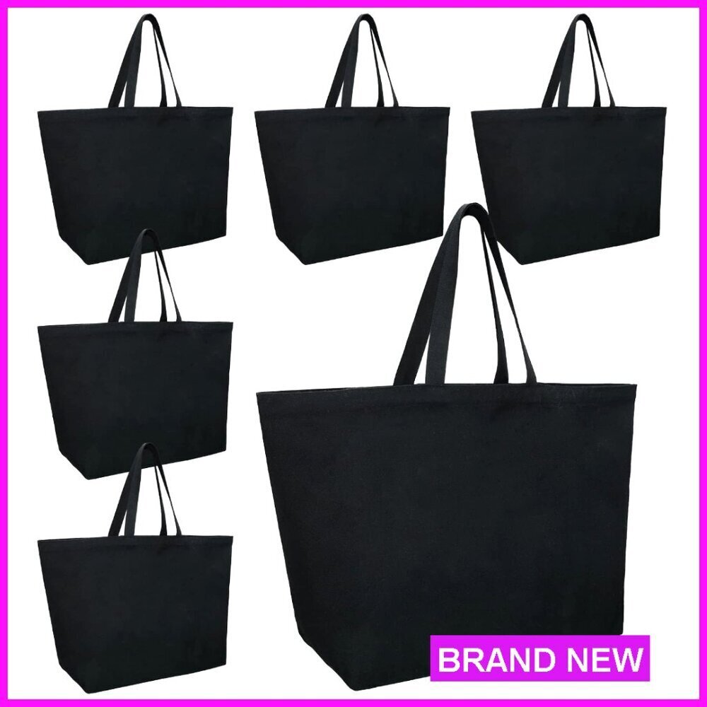 Oversized Canvas Tote Bags Heavy Duty Reusable Grocery Beach Totes